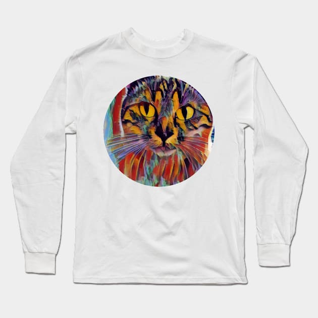 Anxious floppy cat Long Sleeve T-Shirt by GoranDesign